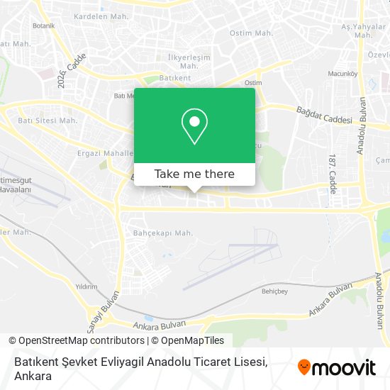Batıkent Şevket Evliyagil Anadolu Ticaret Lisesi map