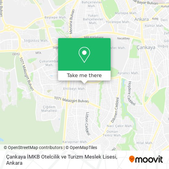 Çankaya İMKB Otelcilik ve Turizm Meslek Lisesi map