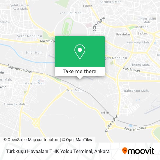 Türkkuşu Havaalanı THK Yolcu Terminal map