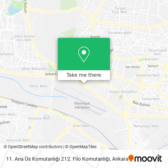 11. Ana Üs Komutanlığı 212. Filo Komutanlığı map
