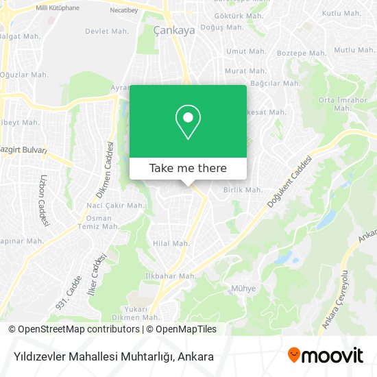 Yıldızevler Mahallesi Muhtarlığı map