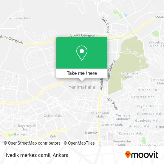 ivedik merkez camii map