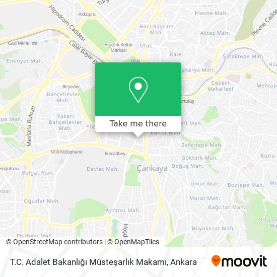 T.C. Adalet Bakanlığı Müsteşarlık Makamı map