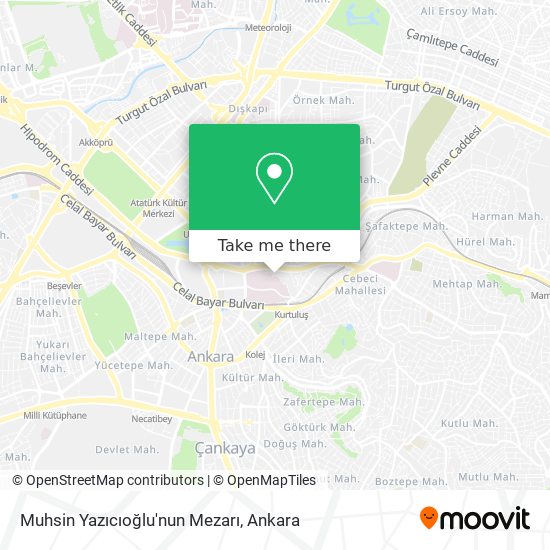 Muhsin Yazıcıoğlu'nun Mezarı map