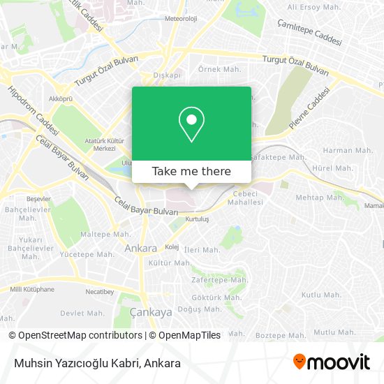 Muhsin Yazıcıoğlu Kabri map