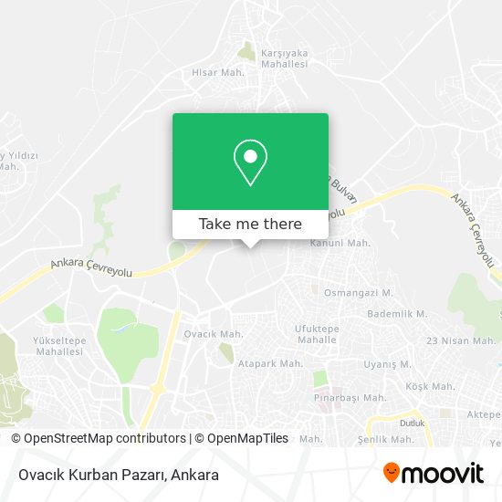Ovacık Kurban Pazarı map