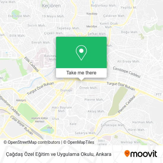 Çağdaş Özel Eğitim ve Uygulama Okulu map
