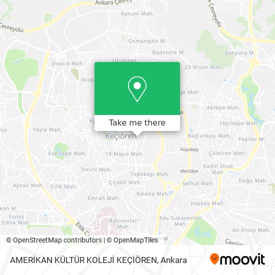 AMERİKAN KÜLTÜR KOLEJİ KEÇİÖREN map