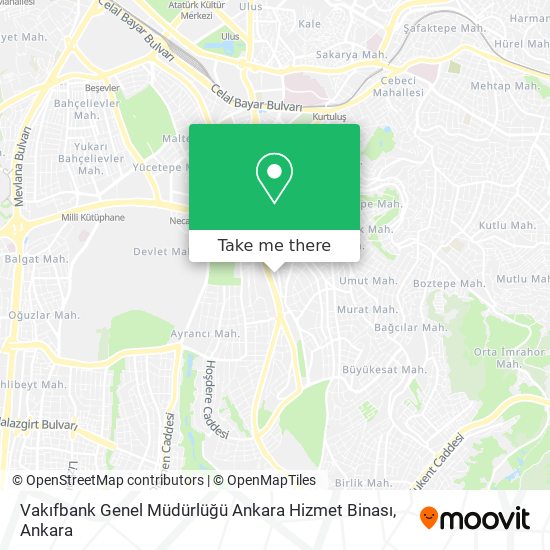 Vakıfbank Genel Müdürlüğü Ankara Hizmet Binası map