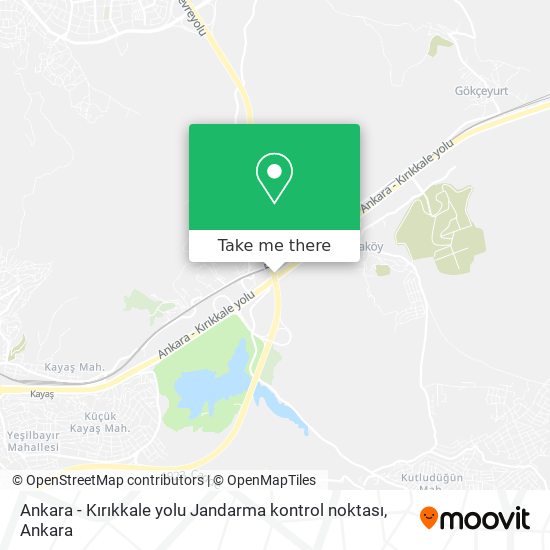 Ankara - Kırıkkale yolu Jandarma kontrol noktası map