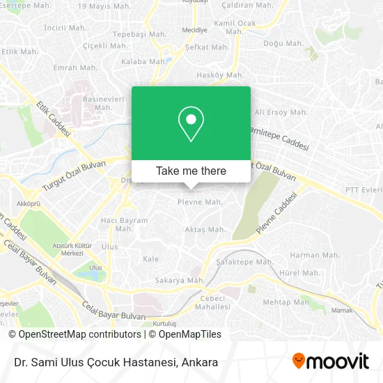 Dr. Sami Ulus Çocuk Hastanesi map