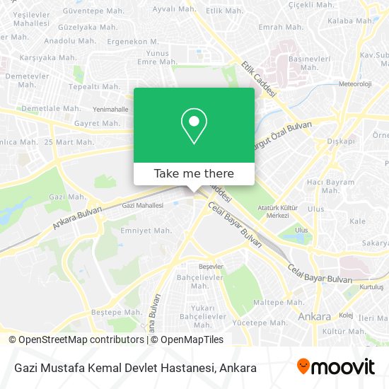 Gazi Mustafa Kemal Devlet Hastanesi map
