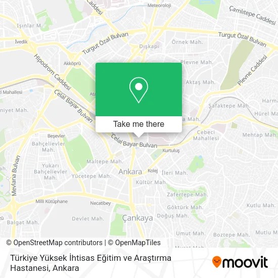 Türkiye Yüksek İhtisas Eğitim ve Araştırma Hastanesi map