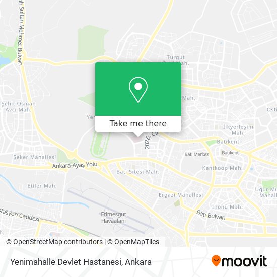 Yenimahalle Devlet Hastanesi map