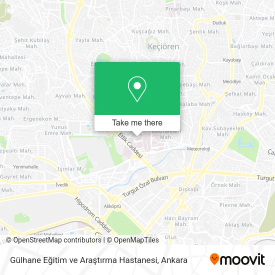 Gülhane Eğitim ve Araştırma Hastanesi map