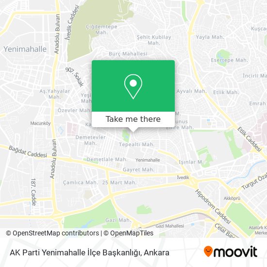 AK Parti Yenimahalle İlçe Başkanlığı map