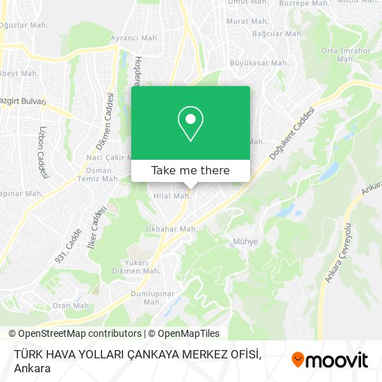 TÜRK HAVA YOLLARI ÇANKAYA MERKEZ OFİSİ map