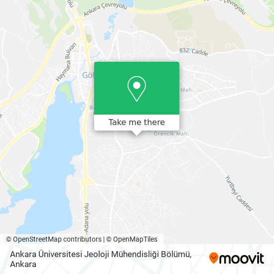 Ankara Üniversitesi Jeoloji Mühendisliği Bölümü map