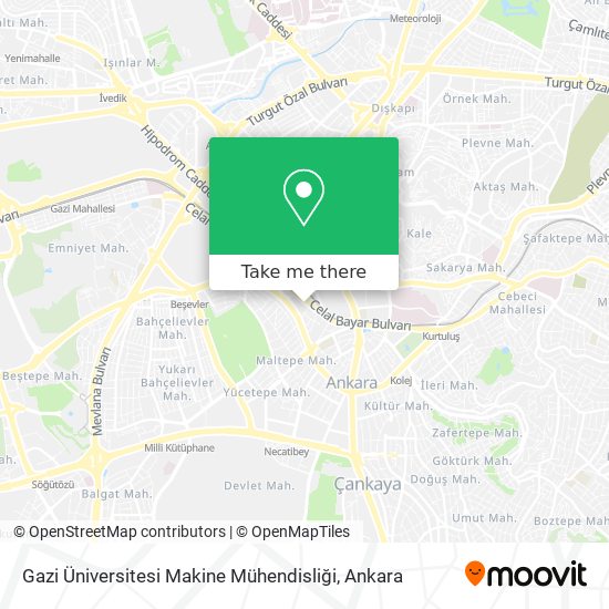 Gazi Üniversitesi Makine Mühendisliği map