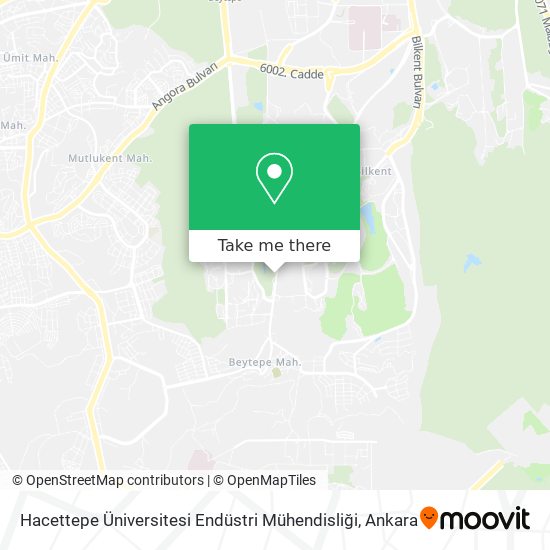 Hacettepe Üniversitesi Endüstri Mühendisliği map