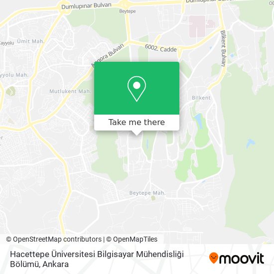 Hacettepe Üniversitesi Bilgisayar Mühendisliği Bölümü map