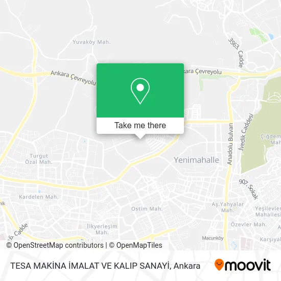TESA MAKİNA İMALAT VE KALIP SANAYİ map