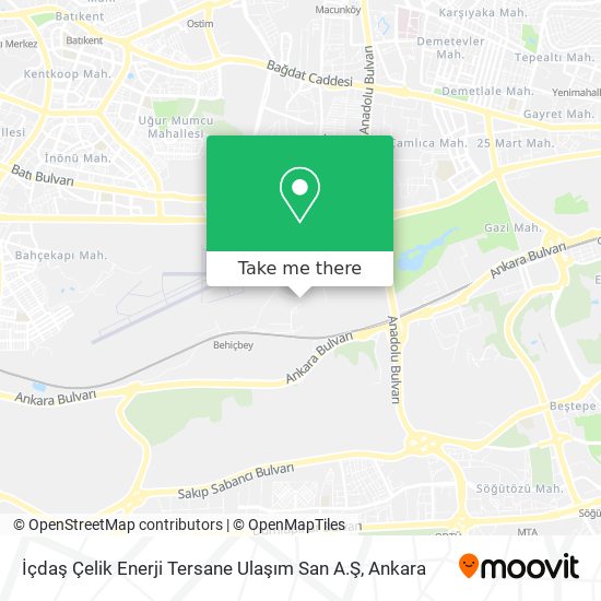 İçdaş Çelik Enerji Tersane Ulaşım San A.Ş map