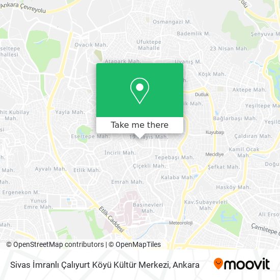 Sivas İmranlı Çalıyurt Köyü Kültür Merkezi map