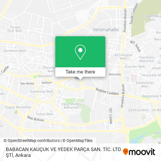 BABACAN KAUÇUK VE YEDEK PARÇA SAN. TİC. LTD. ŞTİ map