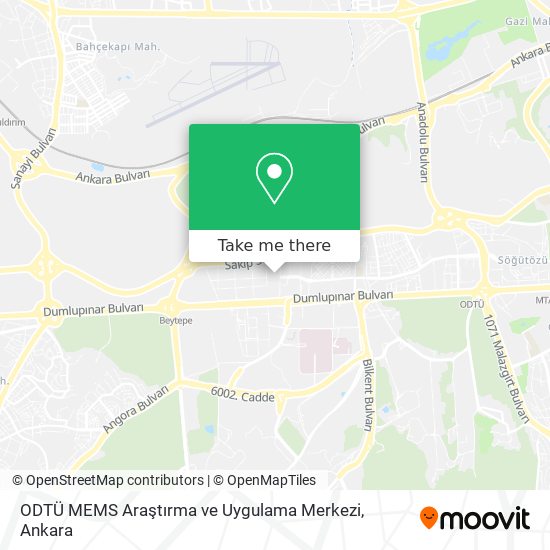 ODTÜ MEMS Araştırma ve Uygulama Merkezi map