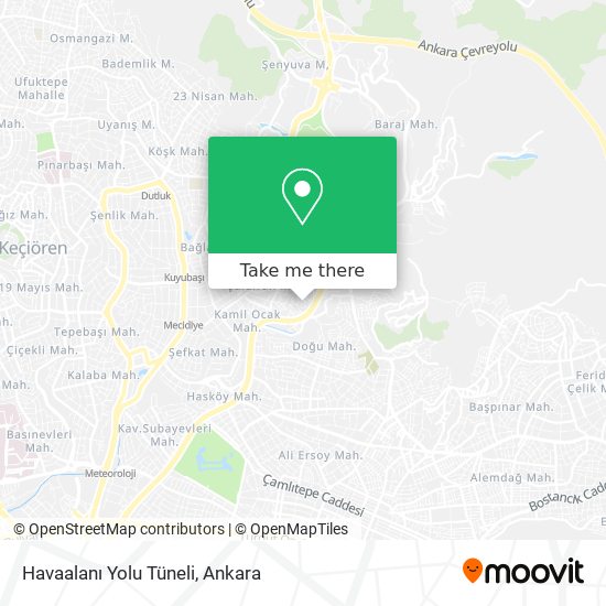 Havaalanı Yolu Tüneli map