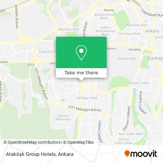 Ataköşk Group Hotels map