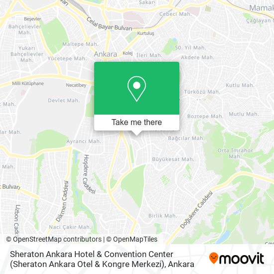 Sheraton Ankara Hotel & Convention Center (Sheraton Ankara Otel & Kongre Merkezi) map
