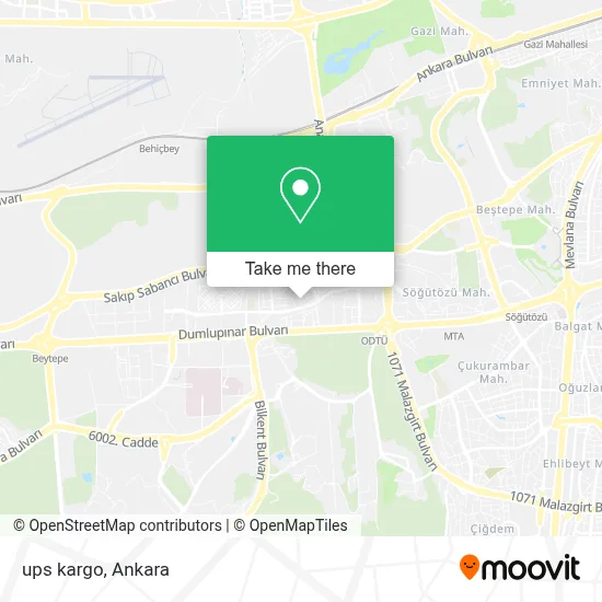 ups kargo map
