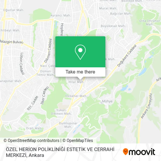 ÖZEL HERİON POLİKLİNİĞİ ESTETİK VE CERRAHİ MERKEZİ map