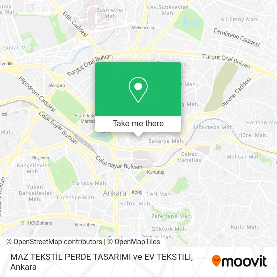 MAZ TEKSTİL PERDE TASARIMI ve EV TEKSTİLİ map