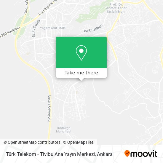 Türk Telekom - Tivibu Ana Yayın Merkezi map