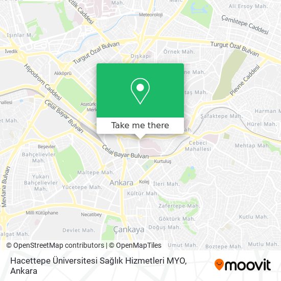 Hacettepe Üniversitesi Sağlık Hizmetleri MYO map