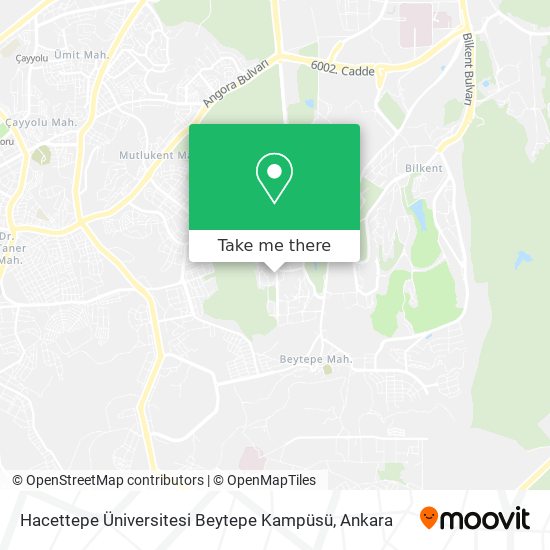 how to get to hacettepe universitesi beytepe kampusu in yenimahalle by bus or subway