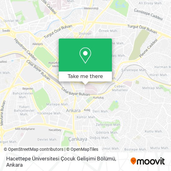 Hacettepe Üniversitesi Çocuk Gelişimi Bölümü map