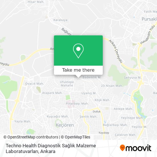 Techno Health Diagnostik Sağlık Malzeme Laboratuvarları map