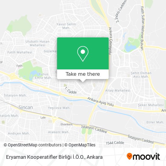 Eryaman Kooperatifler Birliği İ.Ö.O. map