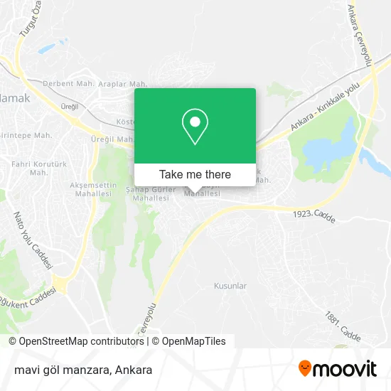 mavi göl manzara map