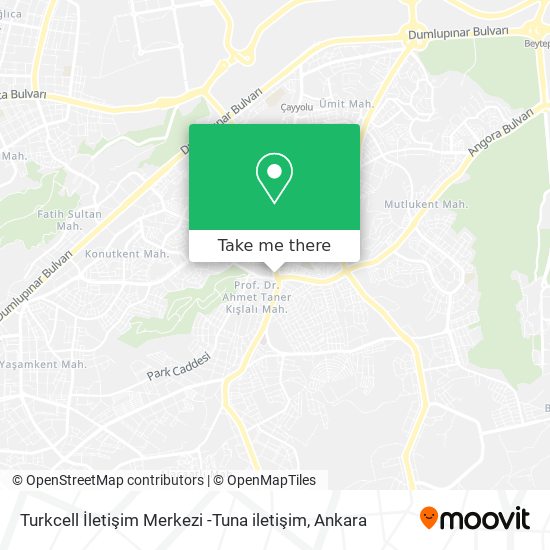 Turkcell İletişim Merkezi -Tuna iletişim map