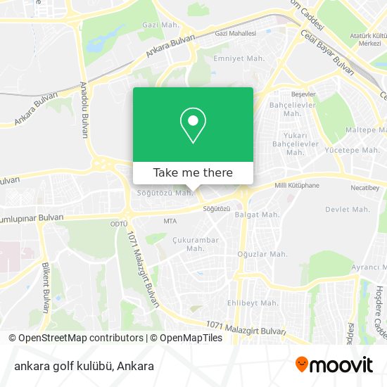 ankara golf kulübü map