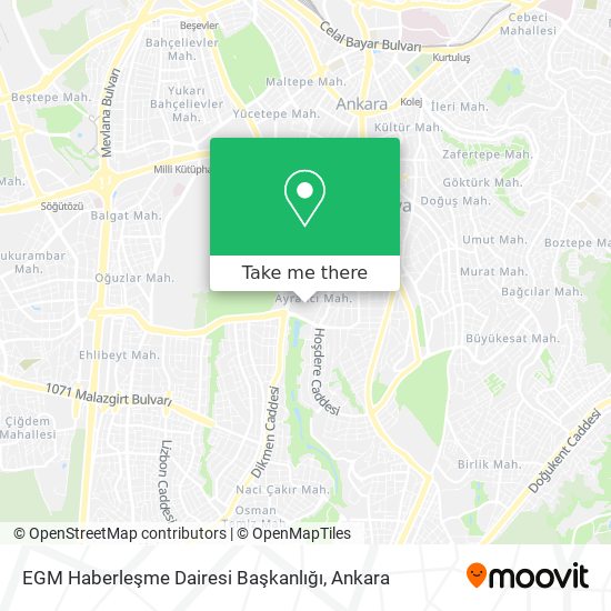 EGM Haberleşme Dairesi Başkanlığı map