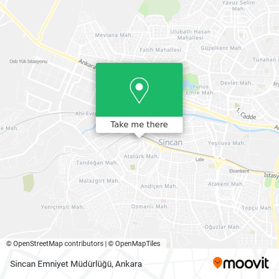 Sincan Emniyet Müdürlüğü map