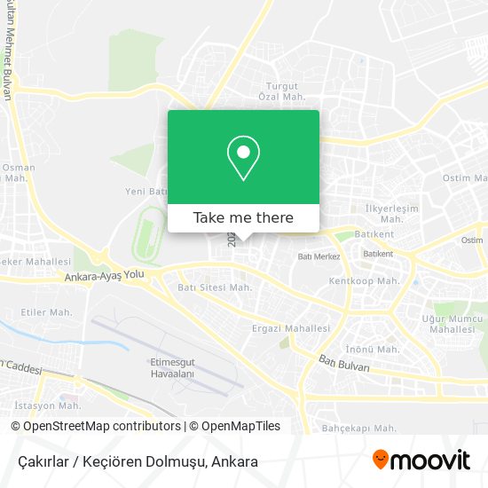 Çakırlar / Keçiören Dolmuşu map