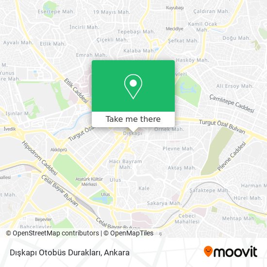 Dışkapı Otobüs Durakları map