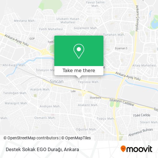 Destek Sokak EGO Durağı map